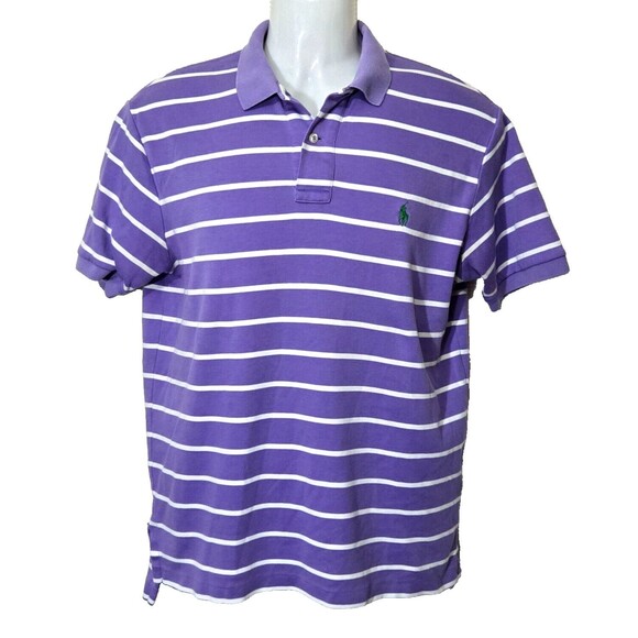 Polo by Ralph Lauren Other - Polo Ralph Lauren Polo Shirt Mens Small Purple White Striped Green Small Pony